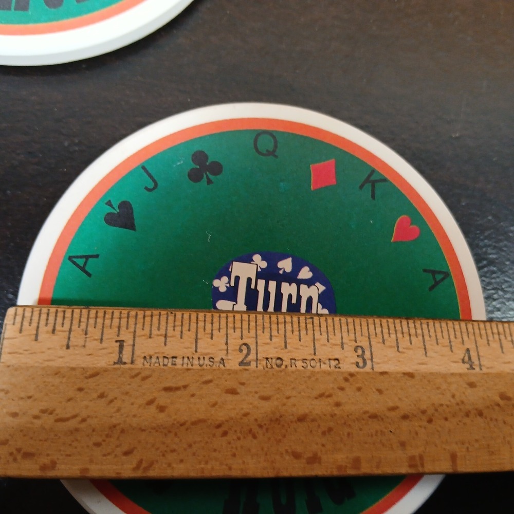Set Of 4 Absorbent Stone Coasters - Texas Hold 'Em Poker By Coaster Stone - Picture 11 of 12
